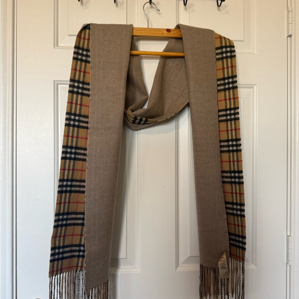 Burberry Tan and Black Checkered Scarf - Picture 9 of 12